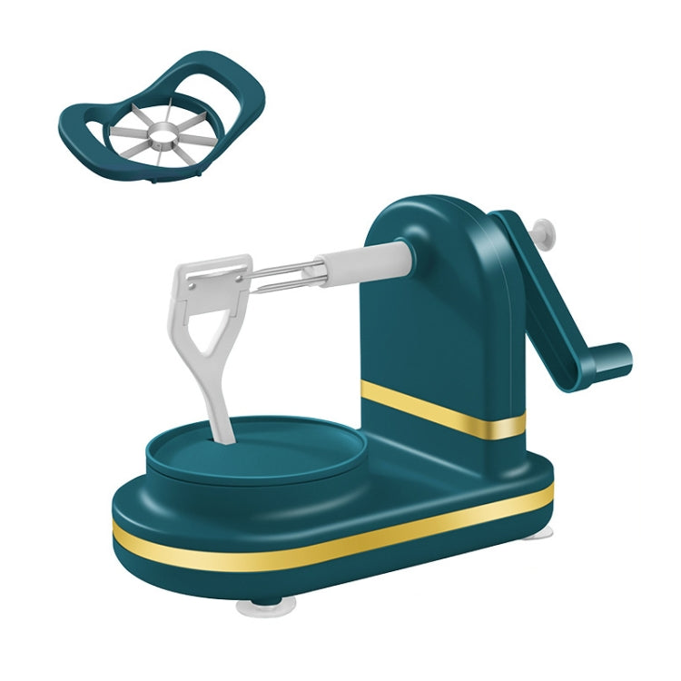 Hand Crank Fruit Peeler Apple Divider Dicer, Dark Green, Light Green