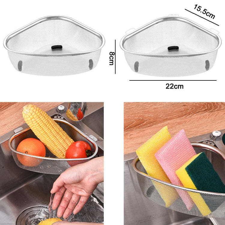 Kitchen Multifunctional Stainless Steel Triangle Sink Drain Basket, Style:, Standing, Standing Hanging
