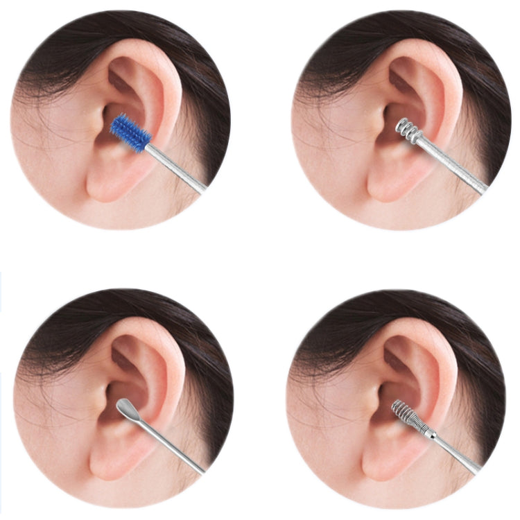 1 Pack Push-Pull Cylinder Storage Ear Scoop Set, Specification: 6 PCS/Set Black, 6 PCS/Set Black, 6 PCS/Set Orange, 6 PCS/Set Yellow, 6 PCS/Set Blue, 6 PCS/Set Green, 7 PCS/Set Black, 7 PCS/Set Orange, 7 PCS/Set Yellow, 7 PCS/Set Blue, 7 PCS/Set Green