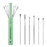 1 Pack Push-Pull Cylinder Storage Ear Scoop Set, Specification: 6 PCS/Set Black, 6 PCS/Set Black, 6 PCS/Set Orange, 6 PCS/Set Yellow, 6 PCS/Set Blue, 6 PCS/Set Green, 7 PCS/Set Black, 7 PCS/Set Orange, 7 PCS/Set Yellow, 7 PCS/Set Blue, 7 PCS/Set Green 6 PCS Set Green