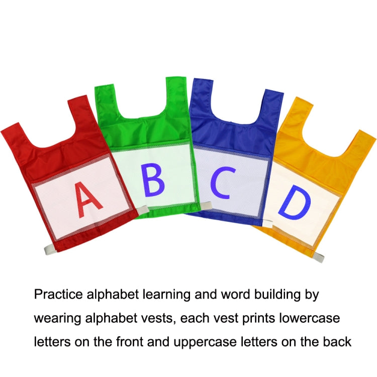 Sports Vest Game Number Alphabet Teaching Vest, Yellow, Red, Light Green, Blue