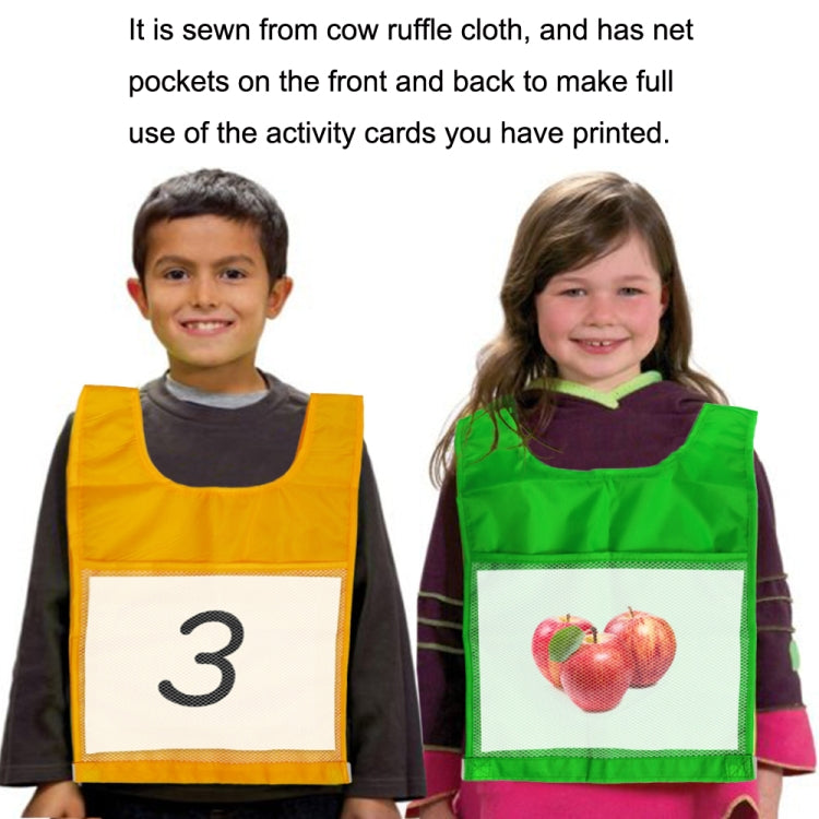 Sports Vest Game Number Alphabet Teaching Vest, Yellow, Red, Light Green, Blue