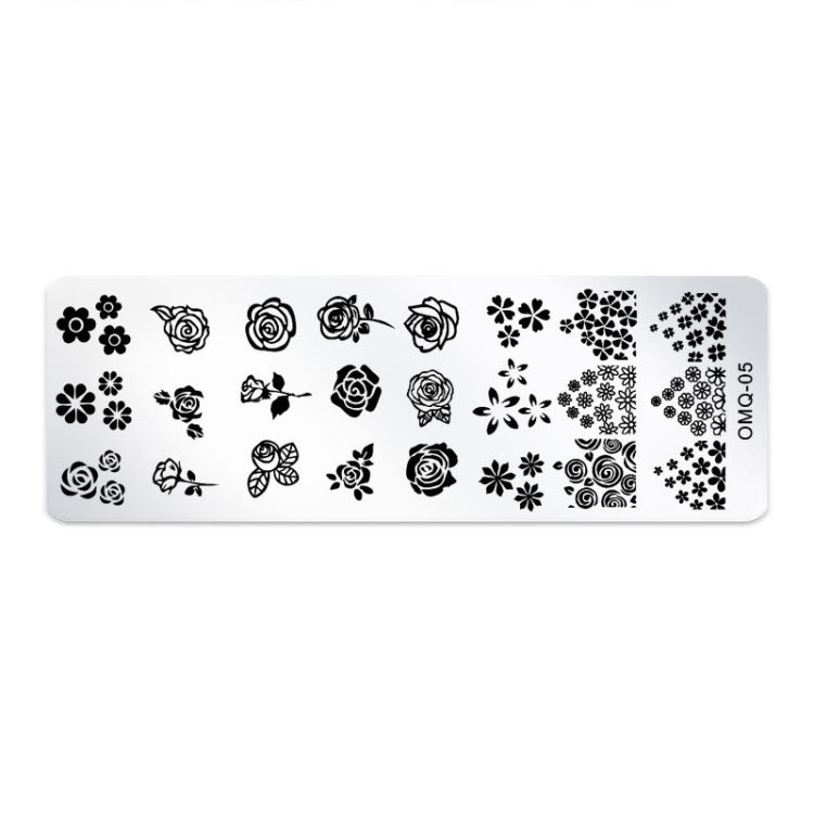 5 PCS Stainless Steel Nail Art Print Template Nail Art Tools