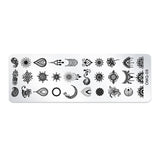 5 PCS Stainless Steel Nail Art Print Template Nail Art Tools