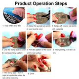 5 PCS Stainless Steel Nail Art Print Template Nail Art Tools