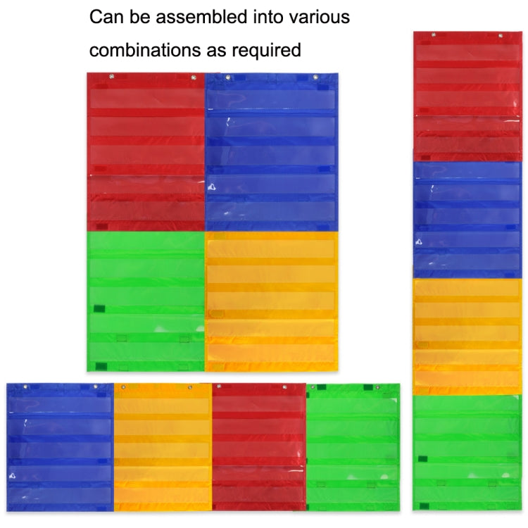 Whiteboard Magnet Hanging Bag Teaching Supplies, Blue, Red, Yellow, Green