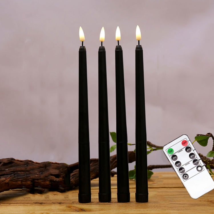 4 PCS B002 Long Pole Electronic Simulation Candle Light with Remote Control, B002 Yellow, B002 White