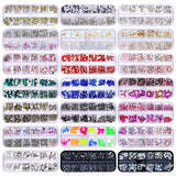 12 Grid Flat Bottom Shaped Nail Rhinestones Nail Decoration, 01, 02, 03, 04, 05, 06, 07, 08, 10, 11, 12, 13, 14, 15, 16, 18, 19, 20, 21, 22, 23, 24, 25, 26, 28