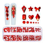 12 Grid Flat Bottom Shaped Nail Rhinestones Nail Decoration, 01, 02, 03, 04, 05, 06, 07, 08, 10, 11, 12, 13, 14, 15, 16, 18, 19, 20, 21, 22, 23, 24, 25, 26, 28 08