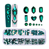 12 Grid Flat Bottom Shaped Nail Rhinestones Nail Decoration, 01, 02, 03, 04, 05, 06, 07, 08, 10, 11, 12, 13, 14, 15, 16, 18, 19, 20, 21, 22, 23, 24, 25, 26, 28 10
