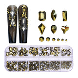 12 Grid Flat Bottom Shaped Nail Rhinestones Nail Decoration, 01, 02, 03, 04, 05, 06, 07, 08, 10, 11, 12, 13, 14, 15, 16, 18, 19, 20, 21, 22, 23, 24, 25, 26, 28 13