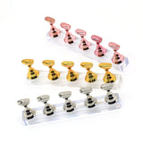 2 PCS Nail Art Chessboard Holder Nail Sheet Acrylic Base Practice Stand, Pink, Gold, Silver