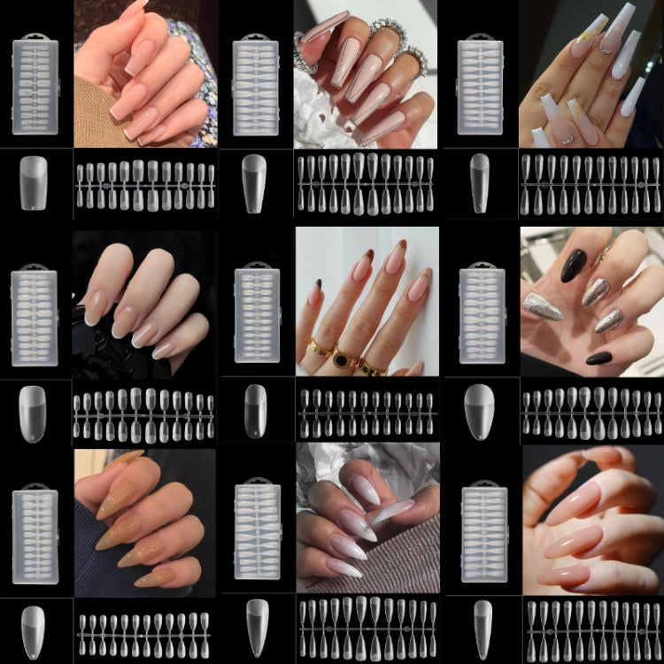 240 PCS Extended Manicure No-Engraving Frosted Thin Nail Piece, WH-106, WH-107, WH-107 Single Number 5-9, WH-108, WH-108 Single Number 5-9, Wh-109, WH-109 Single Number 5-9, WH-110