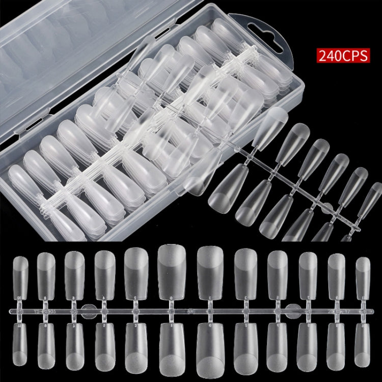 240 PCS Extended Manicure No-Engraving Frosted Thin Nail Piece, WH-106, WH-107, WH-107 Single Number 5-9, WH-108, WH-108 Single Number 5-9, Wh-109, WH-109 Single Number 5-9, WH-110