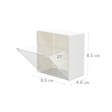 Wall-Mounted Flip Storage Box Paste Small Object Storage Box, White