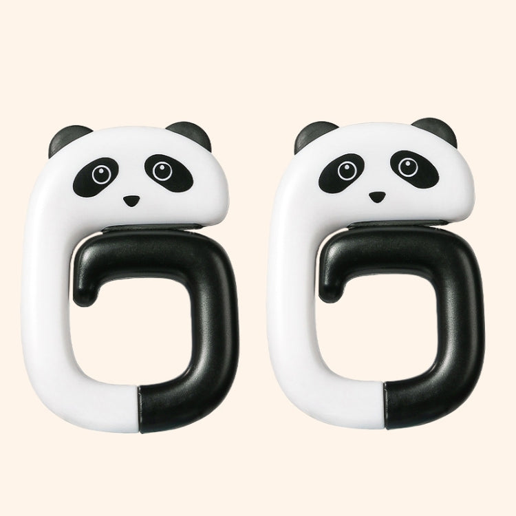 2 PCS Deskside Schoolbag Hook Removable Office Bag Hanger, Panda, Small Pink Cat, Raccoon, Kitten Panda