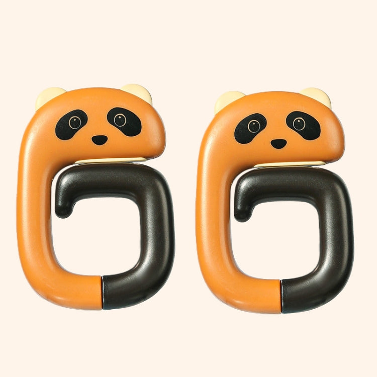 2 PCS Deskside Schoolbag Hook Removable Office Bag Hanger, Panda, Small Pink Cat, Raccoon, Kitten Raccoon