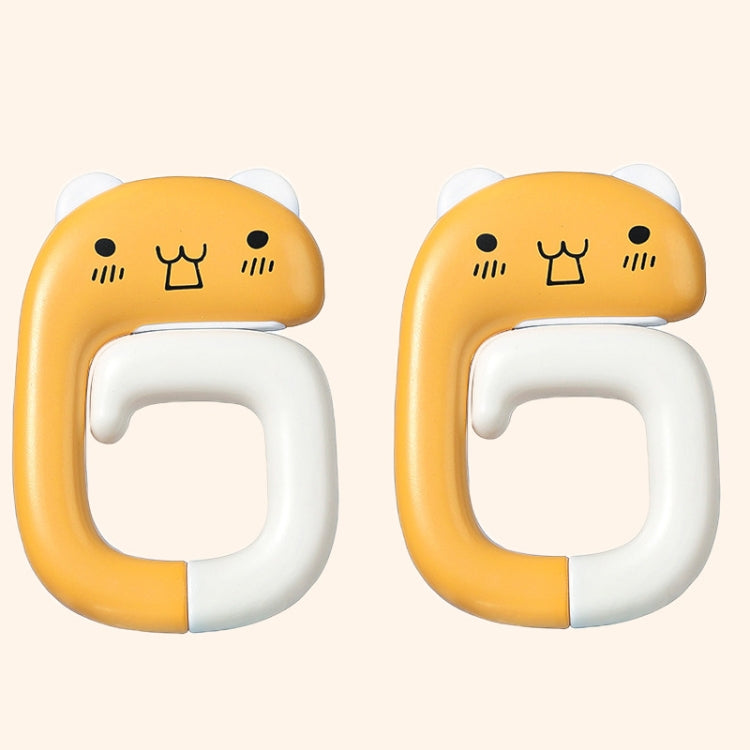 2 PCS Deskside Schoolbag Hook Removable Office Bag Hanger, Panda, Small Pink Cat, Raccoon, Kitten Kitten