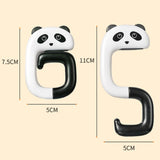 2 PCS Deskside Schoolbag Hook Removable Office Bag Hanger, Panda, Small Pink Cat, Raccoon, Kitten