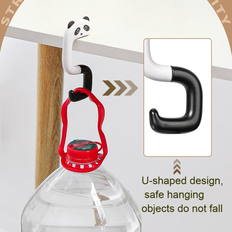 2 PCS Deskside Schoolbag Hook Removable Office Bag Hanger, Panda, Small Pink Cat, Raccoon, Kitten