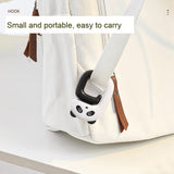 2 PCS Deskside Schoolbag Hook Removable Office Bag Hanger, Panda, Small Pink Cat, Raccoon, Kitten