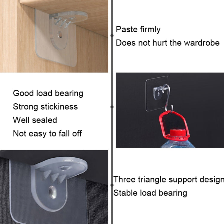 4pcs /Set Simple Firm Load Bearing Wardrobe Layered Partition Bracket, Size:, Large 7cm