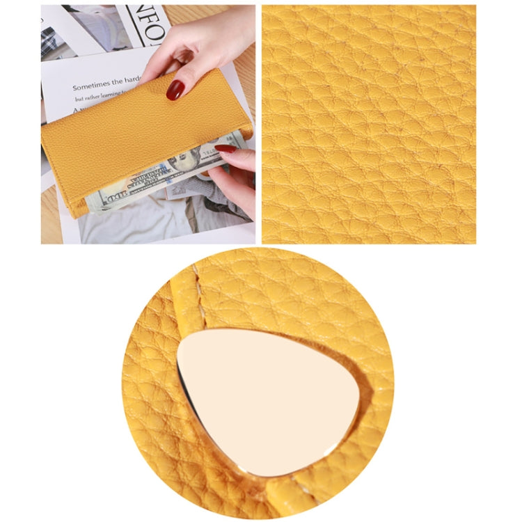 87P Litchi Pattern Multifunctional Large Capacity Wallet Phone Bag, Yellow, Green, Blue, Black, Pink, Red Wine, Brown