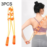 3PCS Plastic Back Puller Shoulder Waist Back Manual Roller Massager, Style:, Two Wheels (Yellow), Three Wheels (Green), Three Wheels (Yellow)
