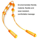 3PCS Plastic Back Puller Shoulder Waist Back Manual Roller Massager, Style:, Two Wheels (Yellow), Three Wheels (Green), Three Wheels (Yellow)