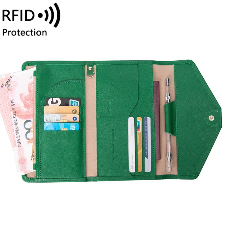 1655 RFID Anti-magnetic Anti-theft Passport Bag Document Bag Card Bag, Black, Orange, Deep Blue, Red, Pink, Dark Green, Light Green, Royal Blue, Rose Red, Grass Green
