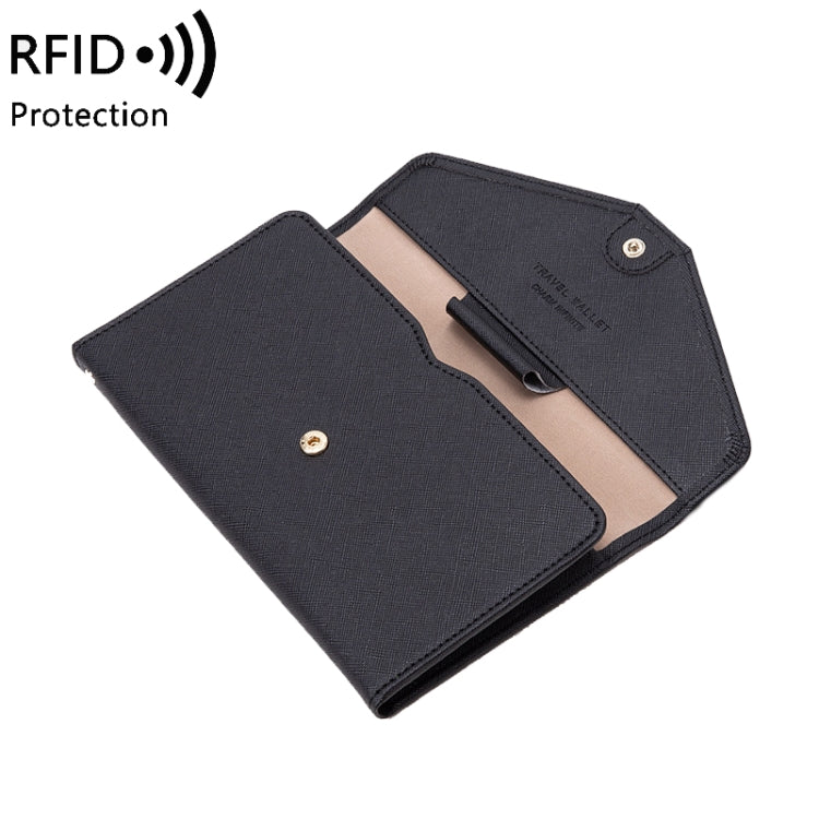 1655 RFID Anti-magnetic Anti-theft Passport Bag Document Bag Card Bag, Black, Orange, Deep Blue, Red, Pink, Dark Green, Light Green, Royal Blue, Rose Red, Grass Green