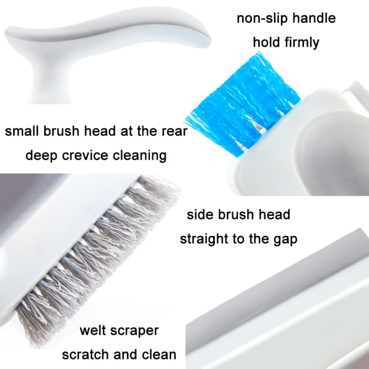 Bathroom Floor Corner Crevice Cleaning Brush, White Gray, Yellow Green