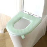 Household Thickened Waterproof Washable Toilet Seat, Green, Gray