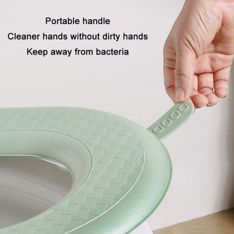 Household Thickened Waterproof Washable Toilet Seat, Green, Gray