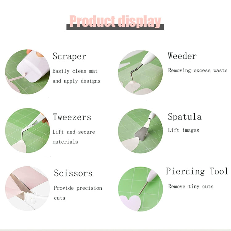 Vinyl Weeding Tool Set DIY Silhouette Embossed Engraving Tool, 5 In 1, 6 In 1, 5 In 1+Cutting Pad, 6 In 1+Cutting Pad, 5 In 1+Recycler+Bag, 6 In 1+Recycler+Bag, 5 In 1+Recycler+Pen Holder, 6 In 1+Recycler+Pen Holder
