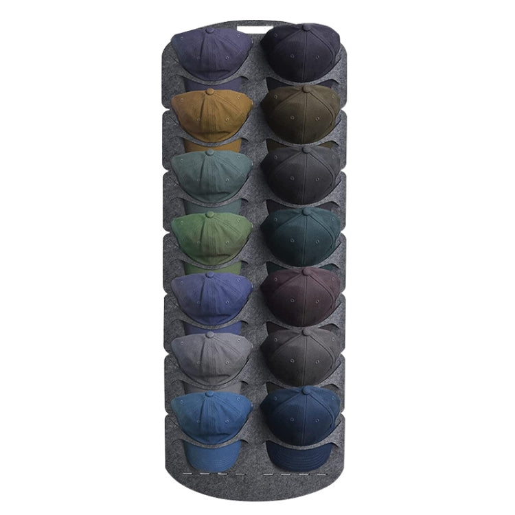 Felt Baseball Cap Display Stand Non-woven Hanging Storage Bag,Style: 7 Grids Single Row 3mm, 14 Grids Double Row 3mm, 7 Grids Single Row 3mm