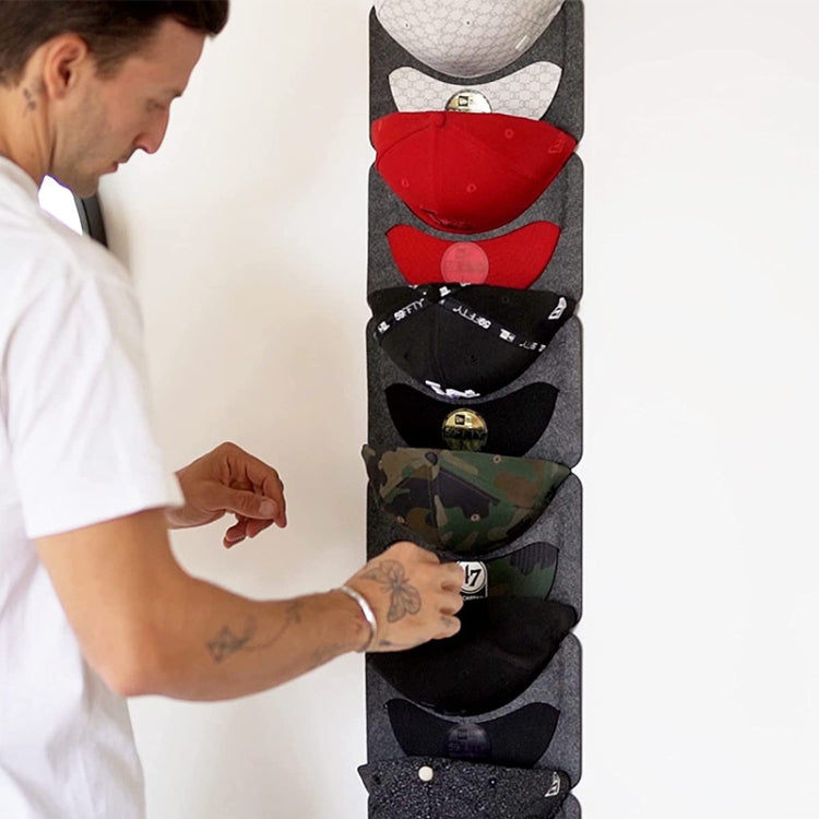 Felt Baseball Cap Display Stand Non-woven Hanging Storage Bag,Style: 7 Grids Single Row 3mm, 14 Grids Double Row 3mm, 7 Grids Single Row 3mm