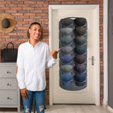 Felt Baseball Cap Display Stand Non-woven Hanging Storage Bag,Style: 7 Grids Single Row 3mm, 14 Grids Double Row 3mm, 7 Grids Single Row 3mm