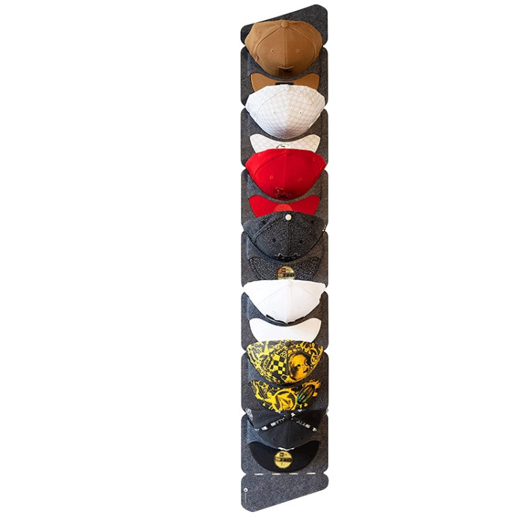 Felt Baseball Cap Display Stand Non-woven Hanging Storage Bag,Style: 7 Grids Single Row 3mm, 14 Grids Double Row 3mm, 7 Grids Single Row 3mm