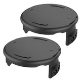 2PCS GK04 Cordless Weeder Lawn Mower Spool Cover For Greenworks, Green, Black Black Black