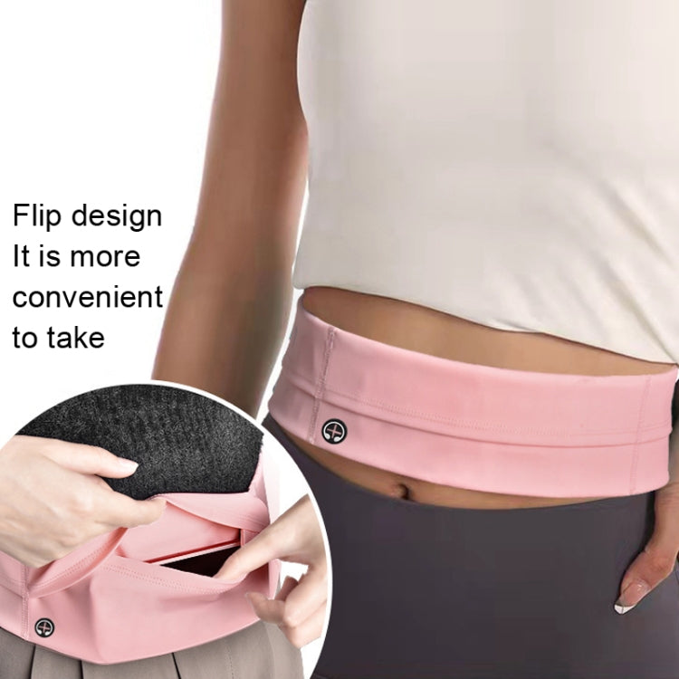 Running Waist Bag Invisible Outdoor Marathon Phone Storage Belt, Black, Pink, Navy