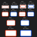 2 Bags Handwritten Self-adhesive Small Label Stickers, 4608 Red 50x28mm, 4608 Blue 50x28mm, 4621 Red 26x15mm, 4621 Blue 26x15mm, 4622 Red 28x20mm, 4622 Blue 28x20mm, 4623 Red 28x20mm, 4623 Blue 28x20mm, 4625 Red 37x25mm, 4625 Blue 37x25mm              ...