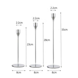 3 PCS / Set Home Decoration Wedding Wrought Iron Candle Holder, Style:, 3 PCS / Set Thin Bottom (Black), 3 PCS / Set Thin Bottom (Imitation Gold), 3 PCS / Set Thin Bottom (Silver), 3 PCS / Set Thin Bottom (Gold), 3 PCS / Set Thick Bottom (Black)       ...