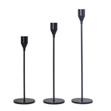 3 PCS / Set Home Decoration Wedding Wrought Iron Candle Holder, Style:, 3 PCS / Set Thick Bottom (Gold), 3 PCS / Set Thick Bottom (Rose Red), 3 PCS / Set Thick Bottom (Silver), 3 PCS / Set Thin Bottom (Black), 3 PCS / Set Thin Bottom (Imitation Gold)  ... 3 PCS Set Thick Bottom (Black)