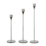 3 PCS / Set Home Decoration Wedding Wrought Iron Candle Holder, Style:, 3 PCS / Set Thick Bottom (Gold), 3 PCS / Set Thick Bottom (Rose Red), 3 PCS / Set Thick Bottom (Silver), 3 PCS / Set Thin Bottom (Black), 3 PCS / Set Thin Bottom (Imitation Gold)  ... 3 PCS Set Thick Bottom (Silver)