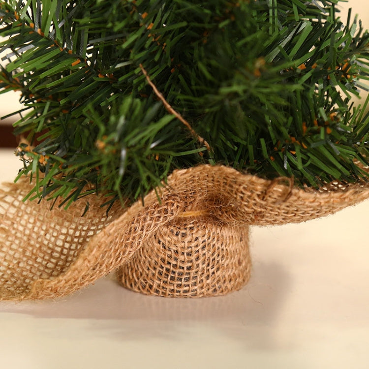 Hemp Bottom Mini Christmas Tree Shopping Mall Window Desktop Decoration, Size:, A-S11 20cm, A-S10 30cm