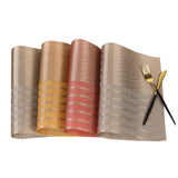 2 PCS PVC Table Top Thermal Insulation Placemat, Red, Coffee, Blue, Grey