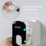 ECOCO E1922 Children Adult Double Position Automatic Toothpaste Squeezing Device, E1922 Black, E1922 Grey