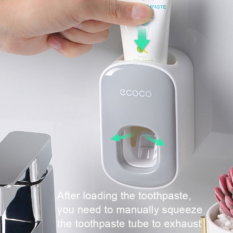 ECOCO E1922 Children Adult Double Position Automatic Toothpaste Squeezing Device, E1922 Black, E1922 Grey