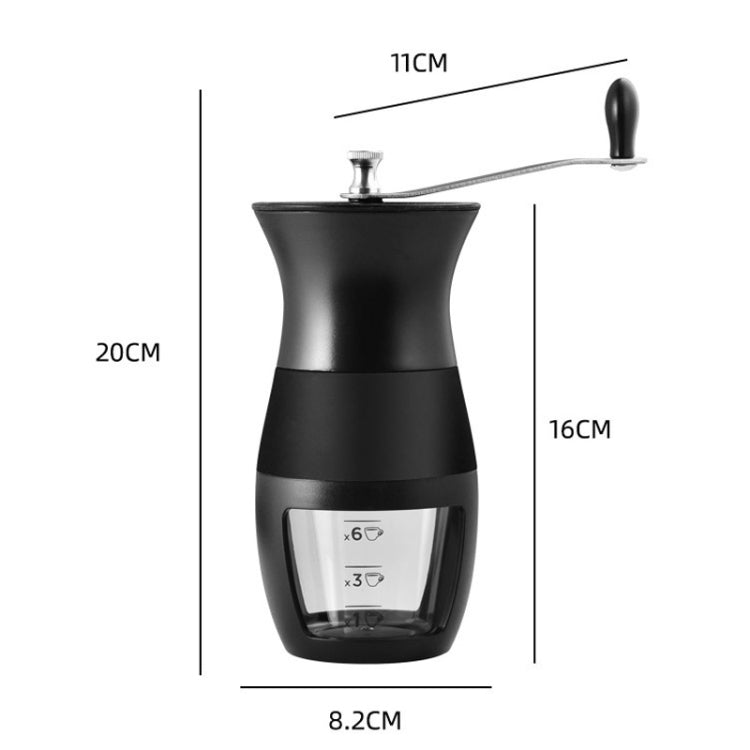 Hand Shaking Coffee Grinding Bean Machine Home Portable Coffee Machine, Black